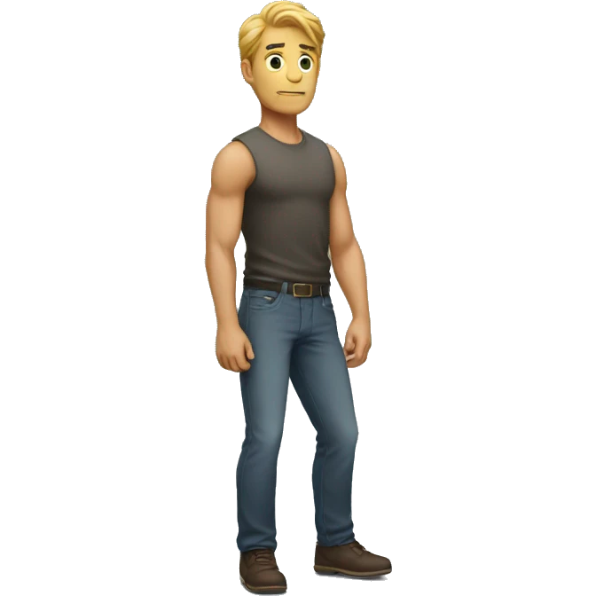 Standing strong man emoji