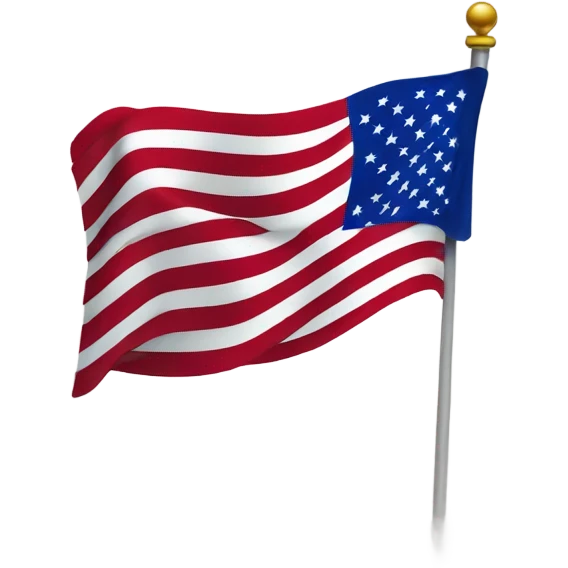 American flag with a sold sign emoji