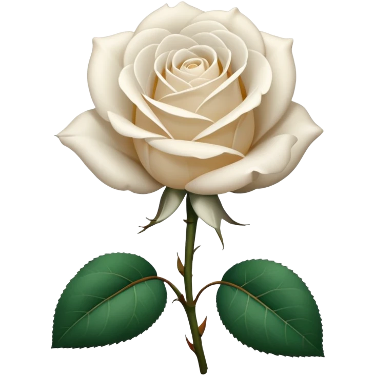 white rose, without green leaves, just flower emoji