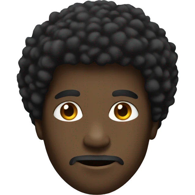 Black men with afro emoji