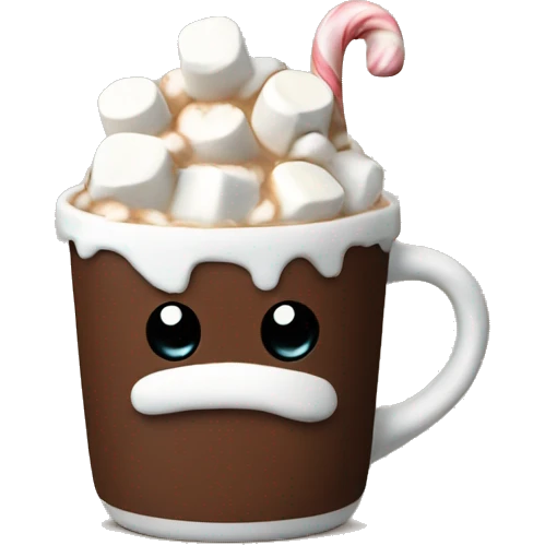 Hot choccolate With marshmallows  emoji