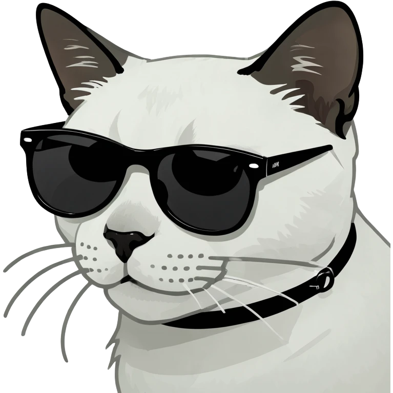 Cat with sunglasses emoji