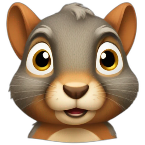 Heavily Disappointed Squirrel emoji