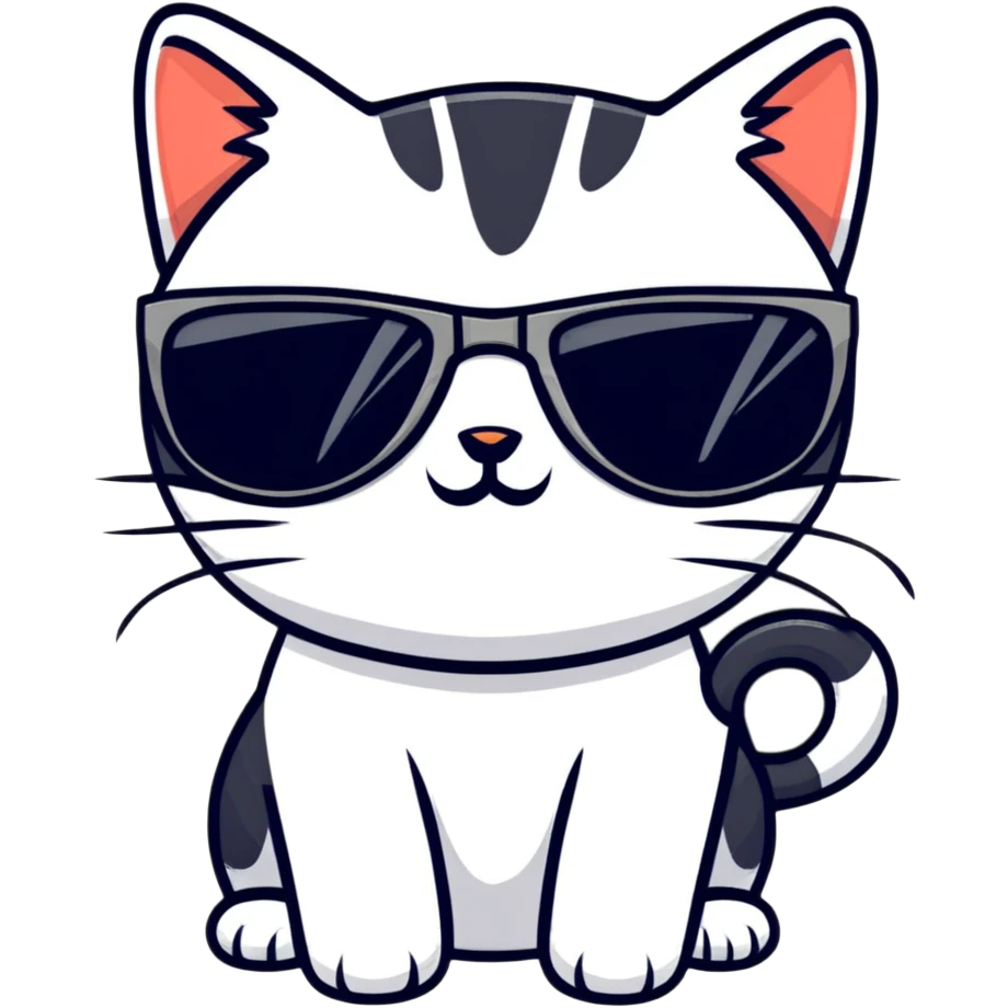 Cat with sunglasses emoji