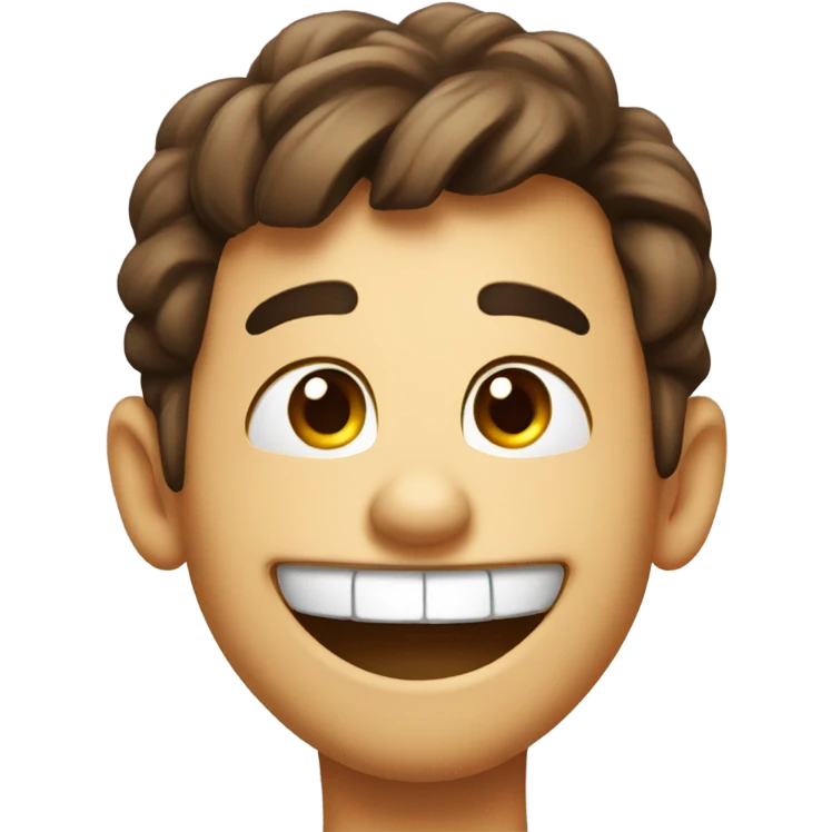Goofy smile smirking emoji