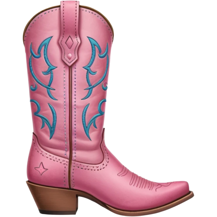 Pink Cowgirl boot emoji
