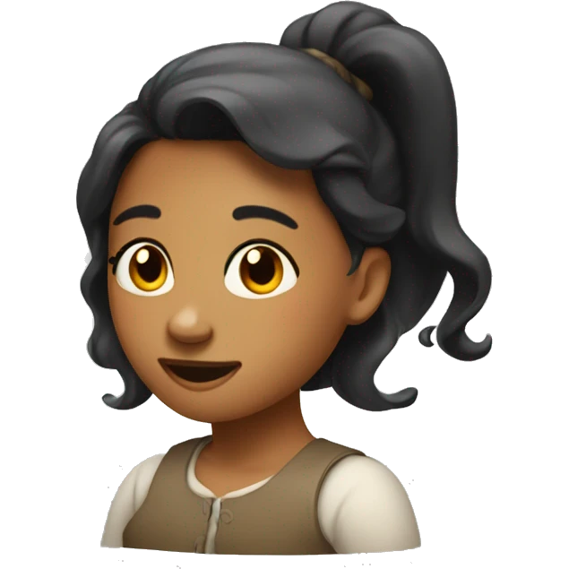 A girl with a hump on her back emoji