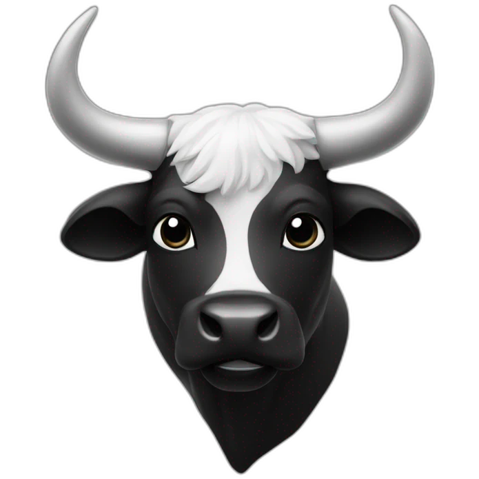Bull heart black emoji