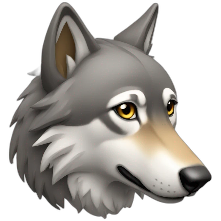 Un loup emoji