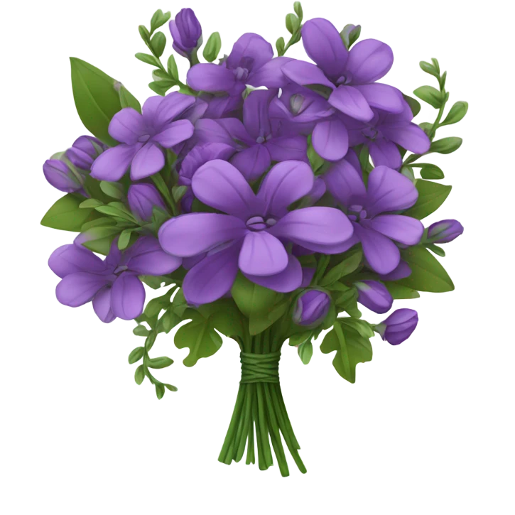purple flower bouquet  emoji