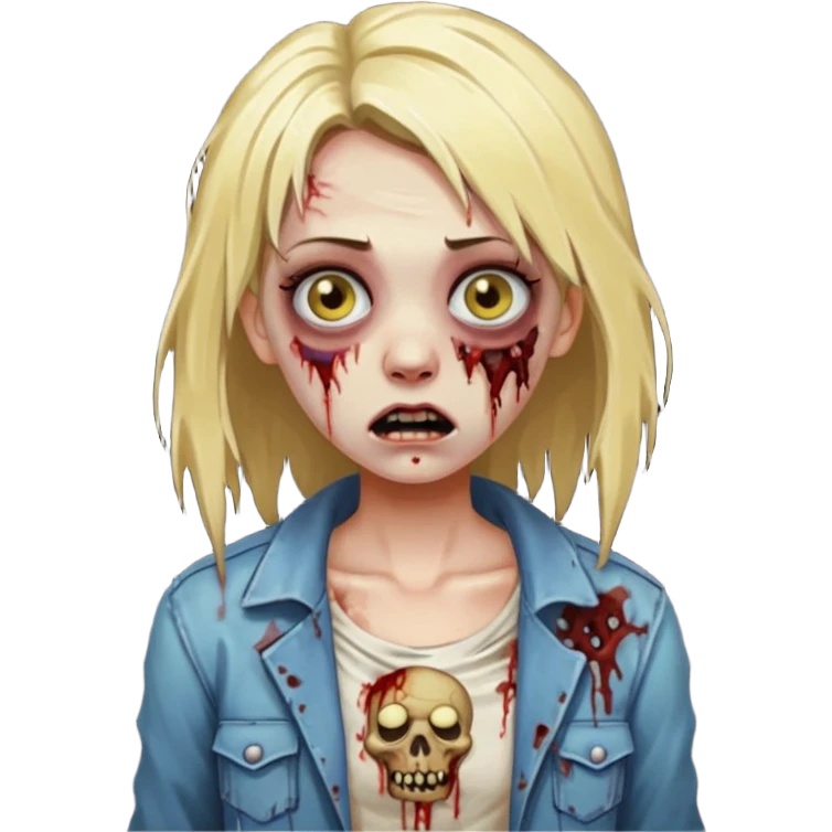 blonde zombie girl  emoji