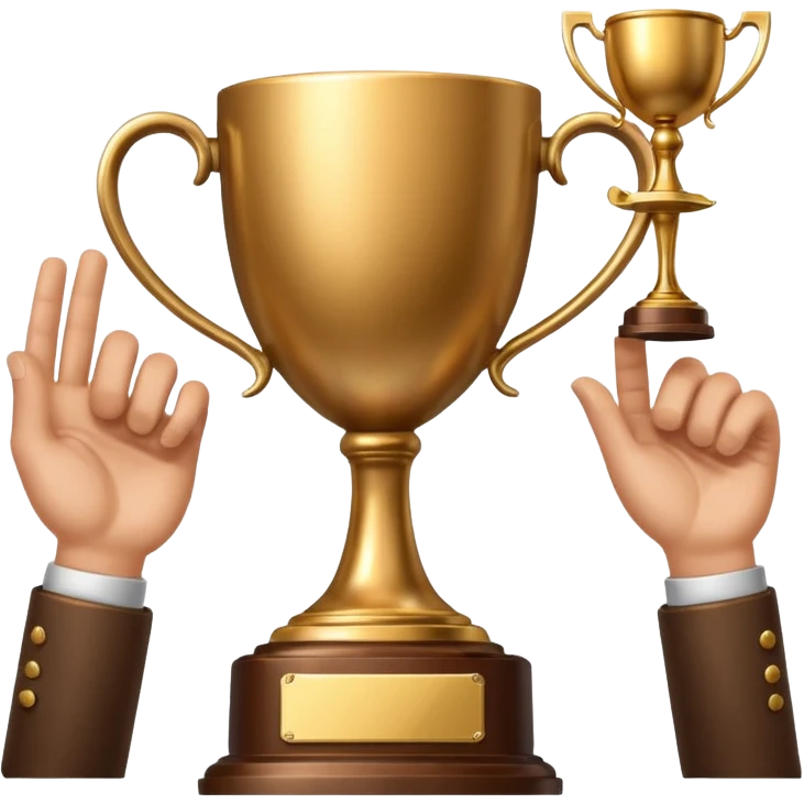 hand raising trophy emoji