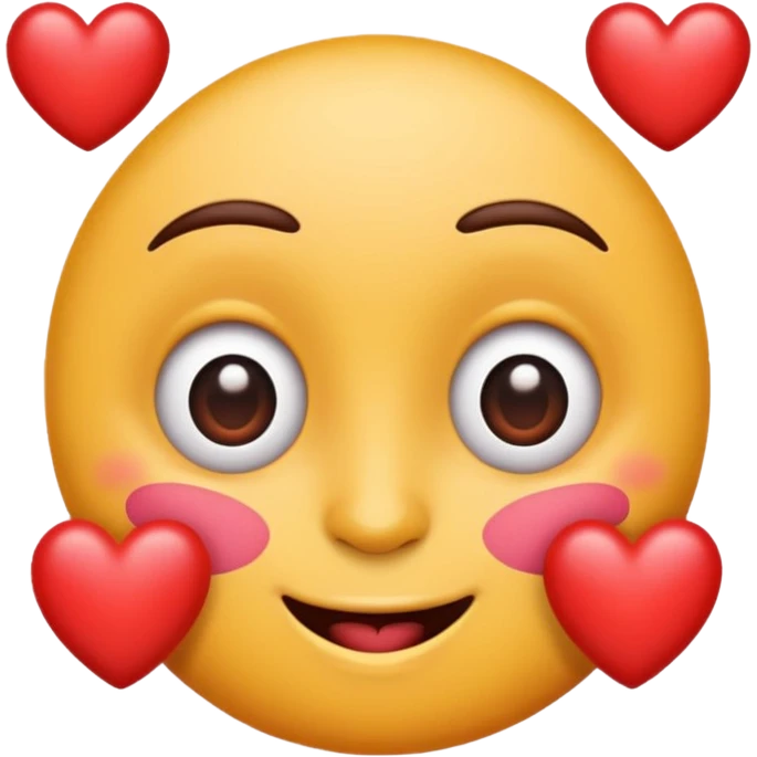 cartoon loving emoji with heart eyes, colorful and cheerful, no text, suitable for WhatsApp and Instagram emoji