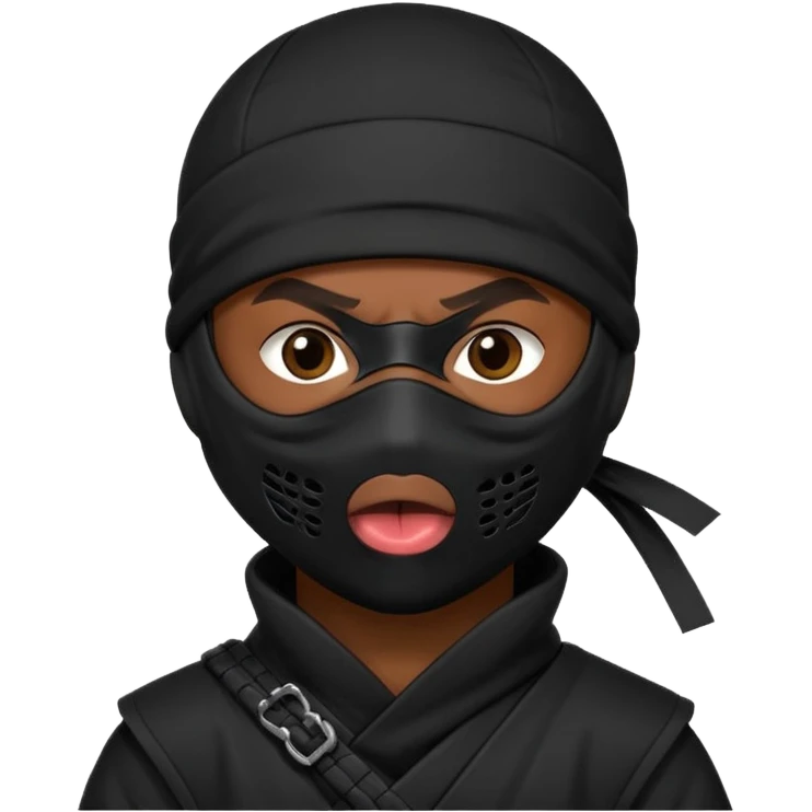 A sussy ninjaa ninja sticking his toung out emoji