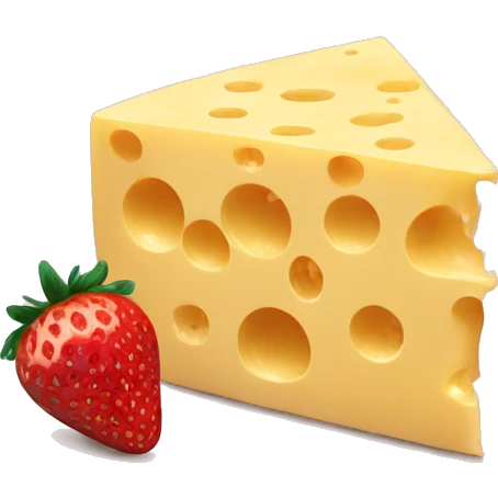 Cheese and strawberry emoji
