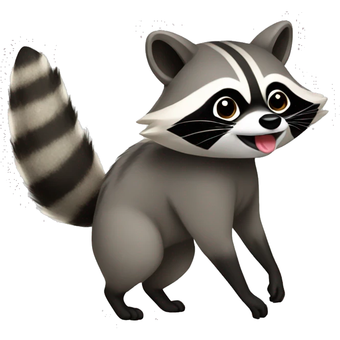 Raccoon wearing high heels emoji