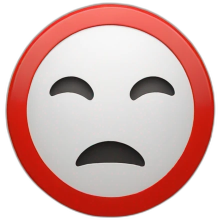 Stop red sign emoji