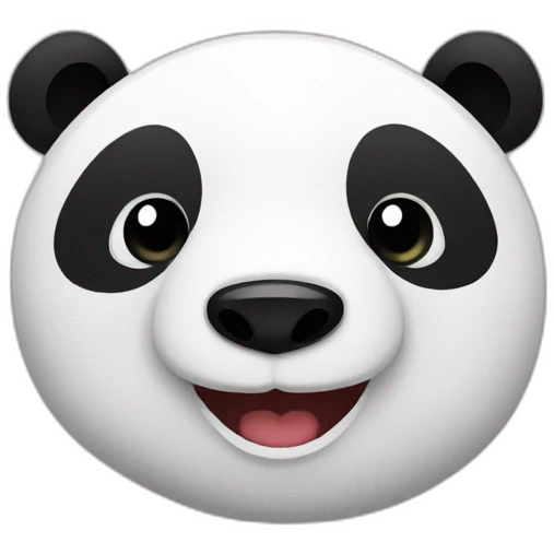 Sarcastic panda smile  emoji