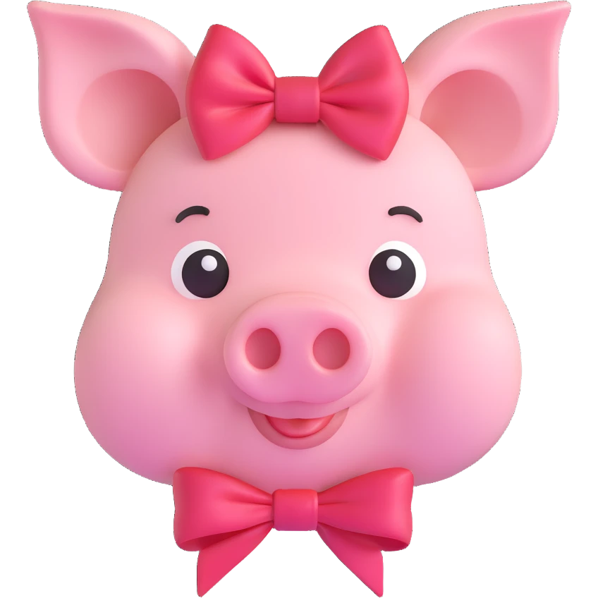 pig face with a bow emoji