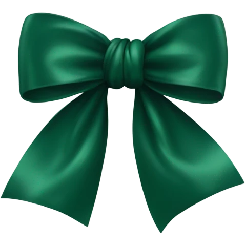 Dark green bow emoji