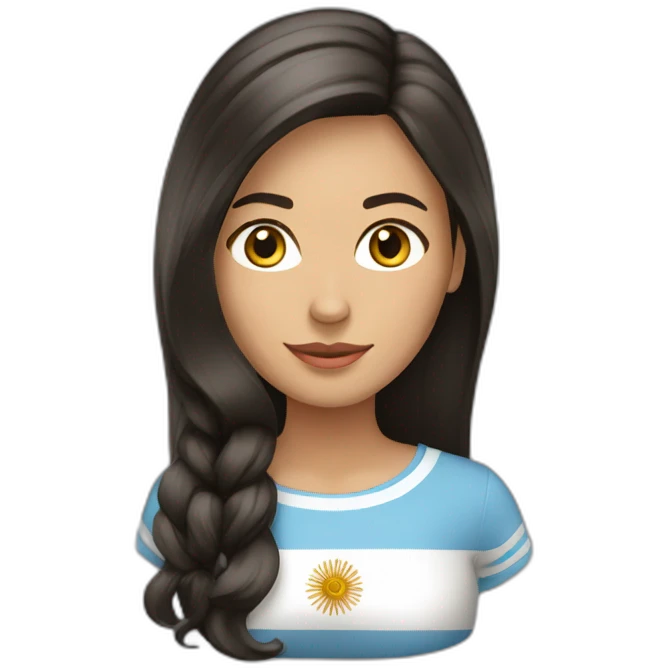 mujer argentina de cabello largo emoji