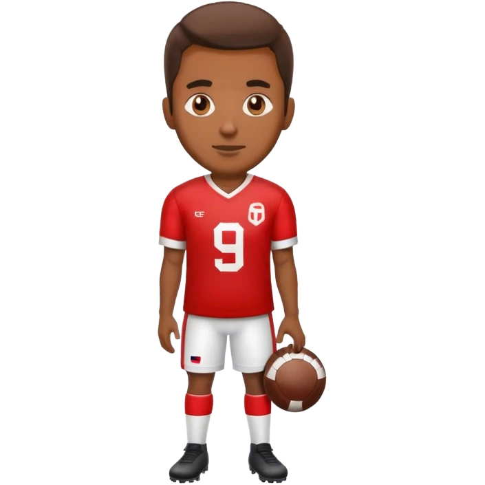 un homme avec un maillot du football emoji