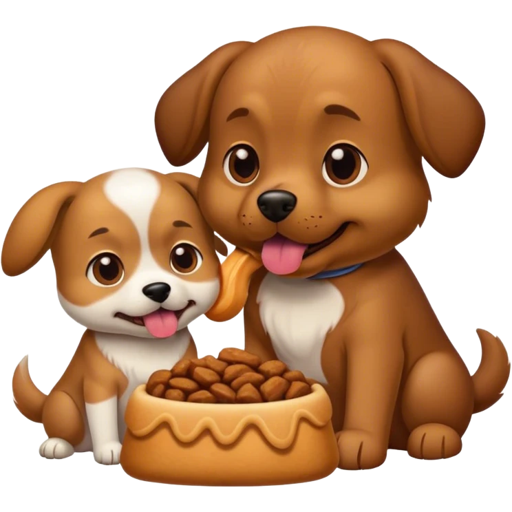 Dog eating a dog emoji