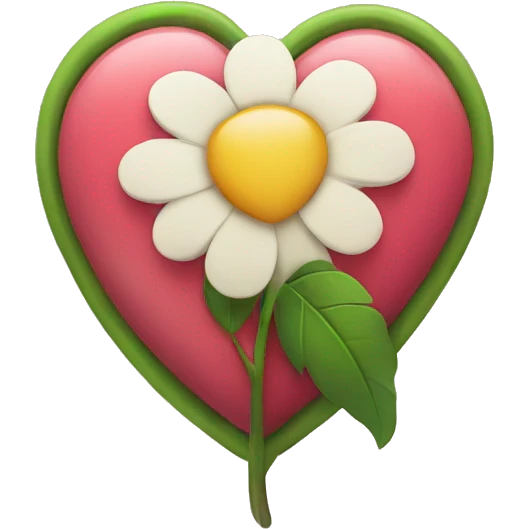Heart with a flower emoji