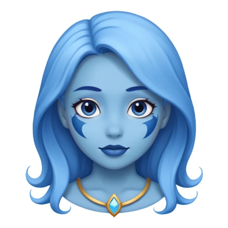 دختر جادویی با رنگ آبی emoji