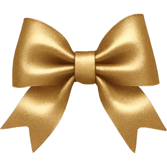 Gold hair bow emoji