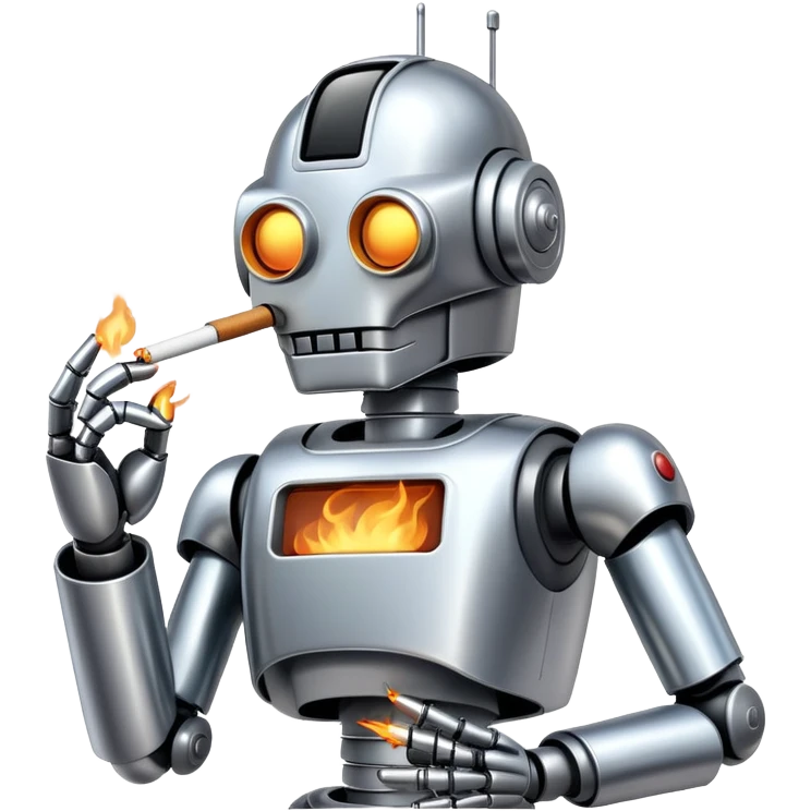 sorayama smoking chrome emoji