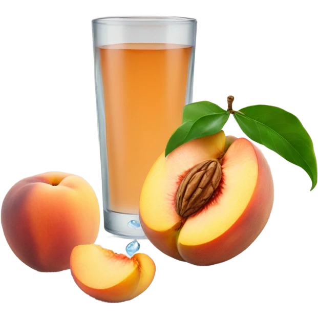 Nut, water, peache emoji