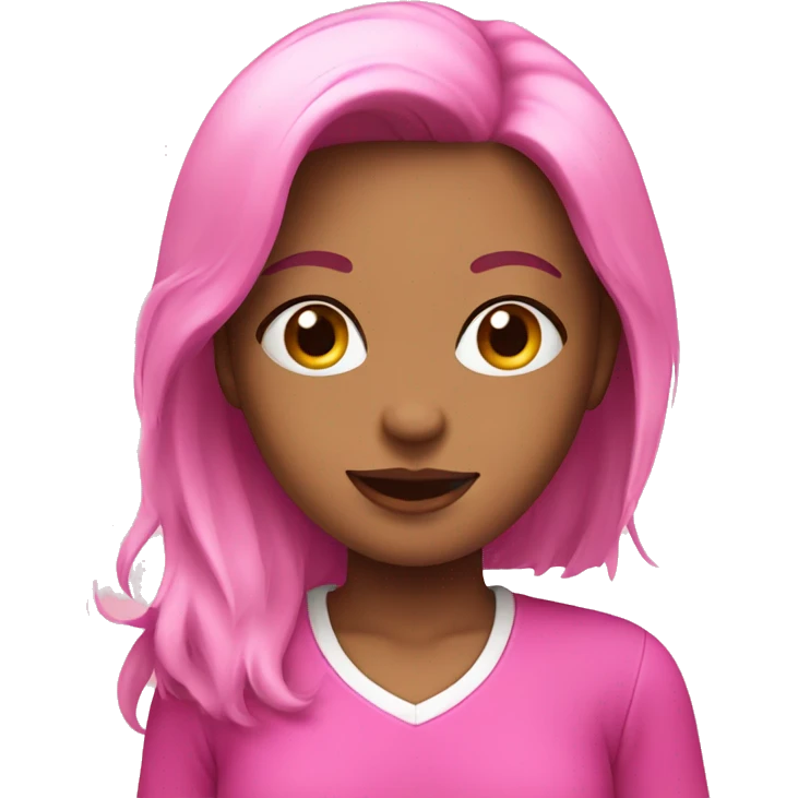 Good girl with pink  emoji