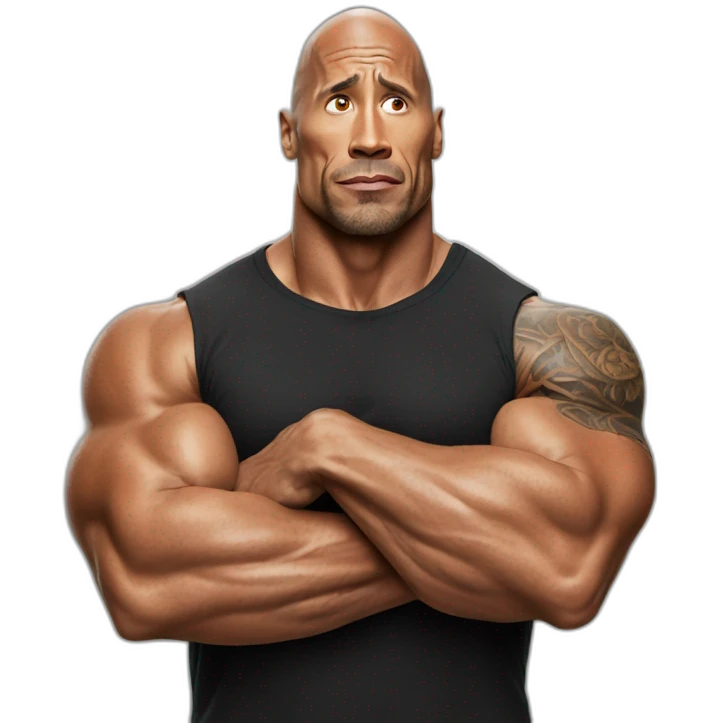 dwayne the rock johnson bored emoji