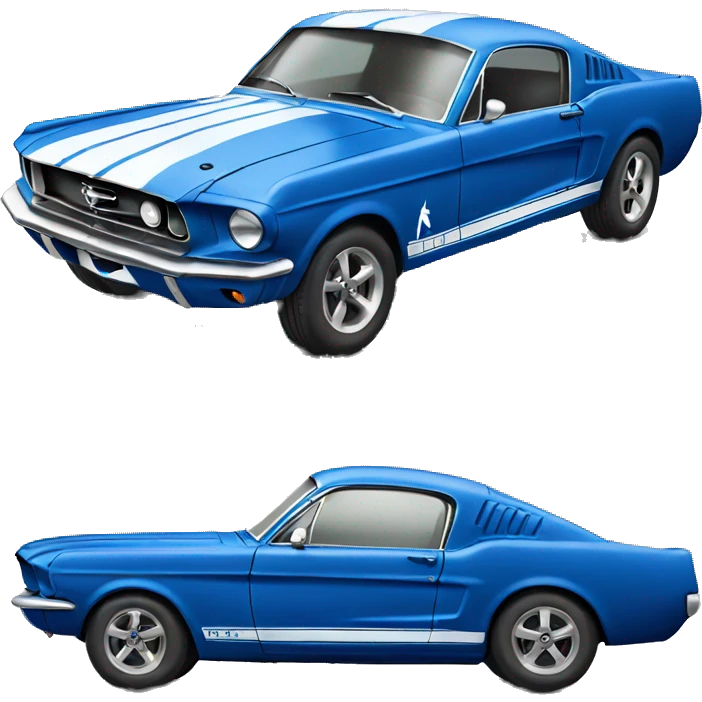 Blue mustang car emoji