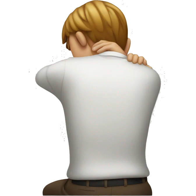 back ache only showing the back emoji
