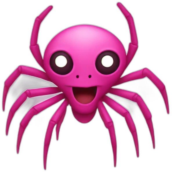 pink spider with hells  emoji