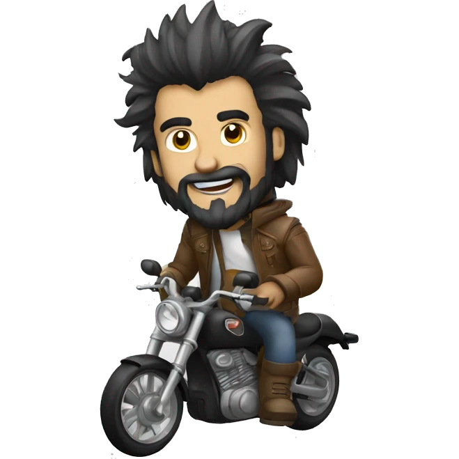 LOBO CON UNA MOTO emoji