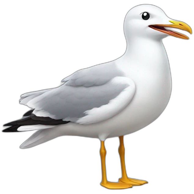 Seagull laughs emoji