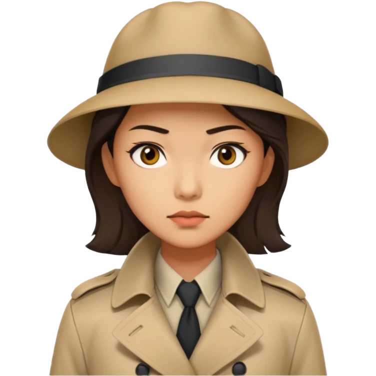 female detective, asian emoji