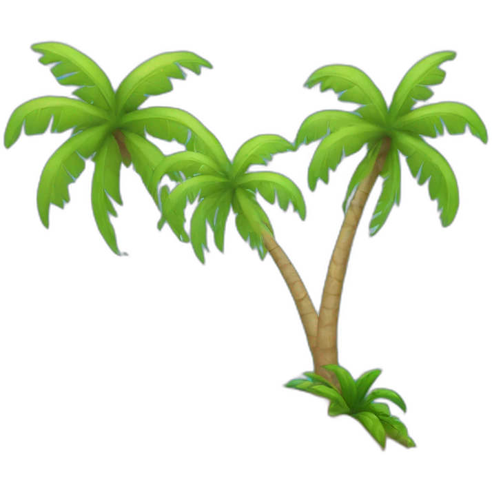 sand island with palm tree emoji