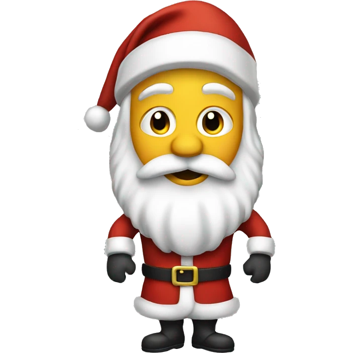 Santa claus with the slite emoji