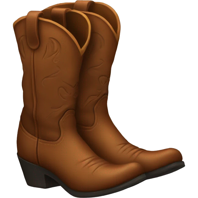 Brown Cowboy boots  emoji