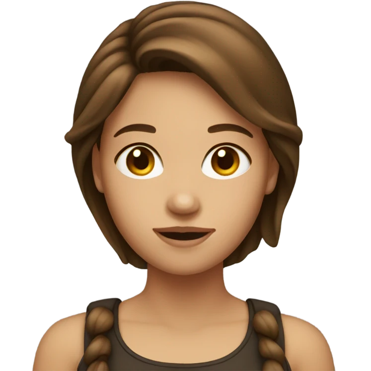 A girl with brown haïr emoji