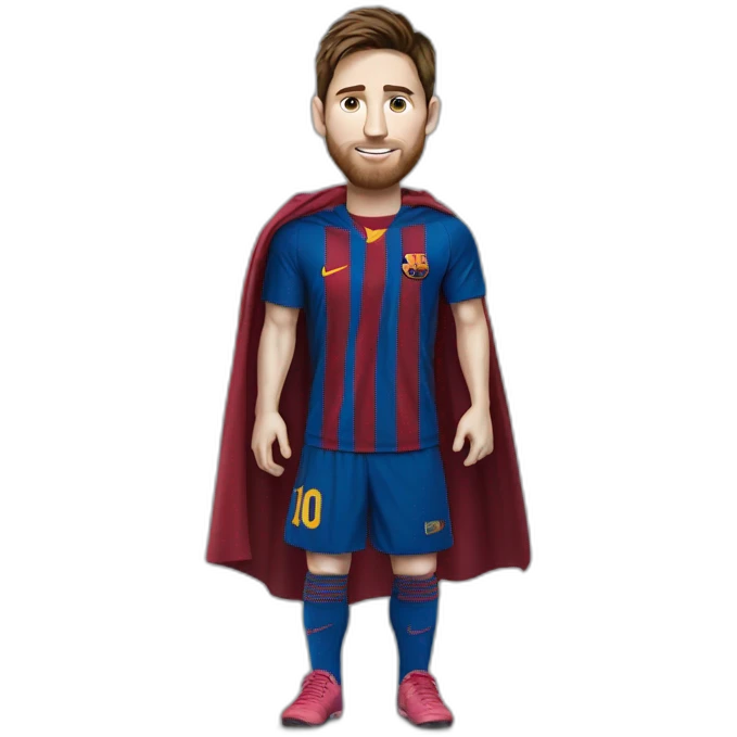 messi with university cloth emoji