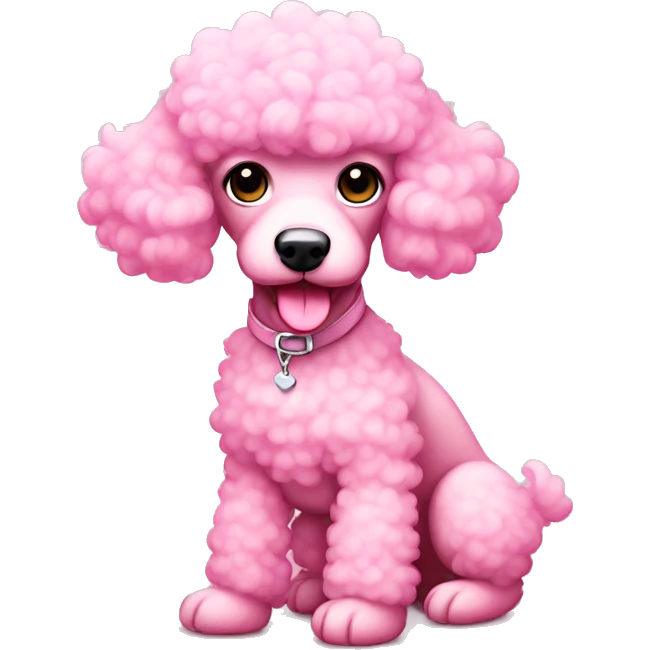Baby pink poodle emoji