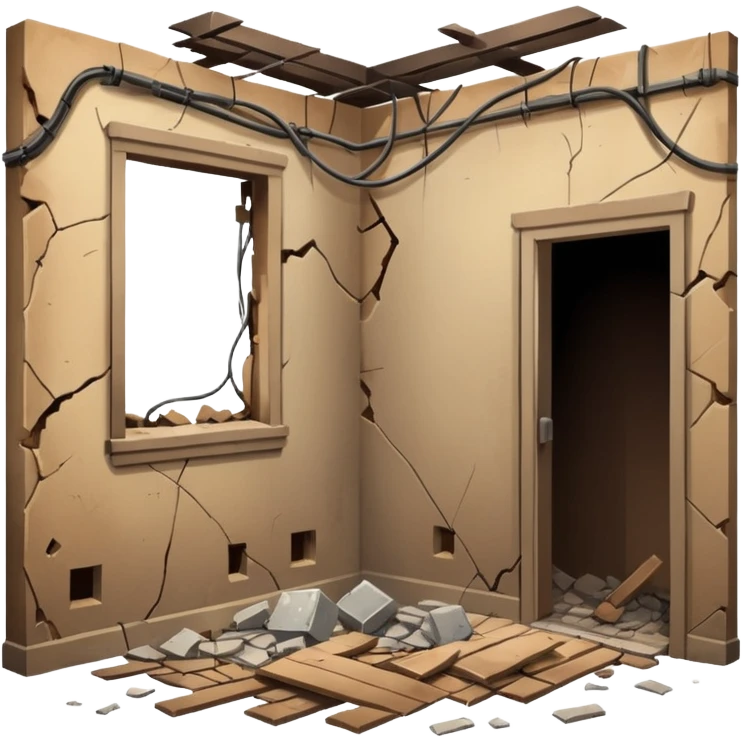 Damaged Building Interior emoji