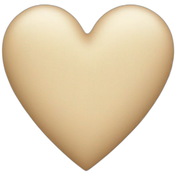 Beige colour heart emoji
