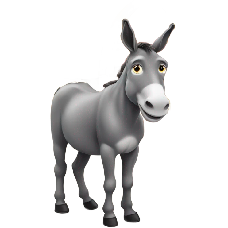 Donkey standing outside McDonald’s emoji