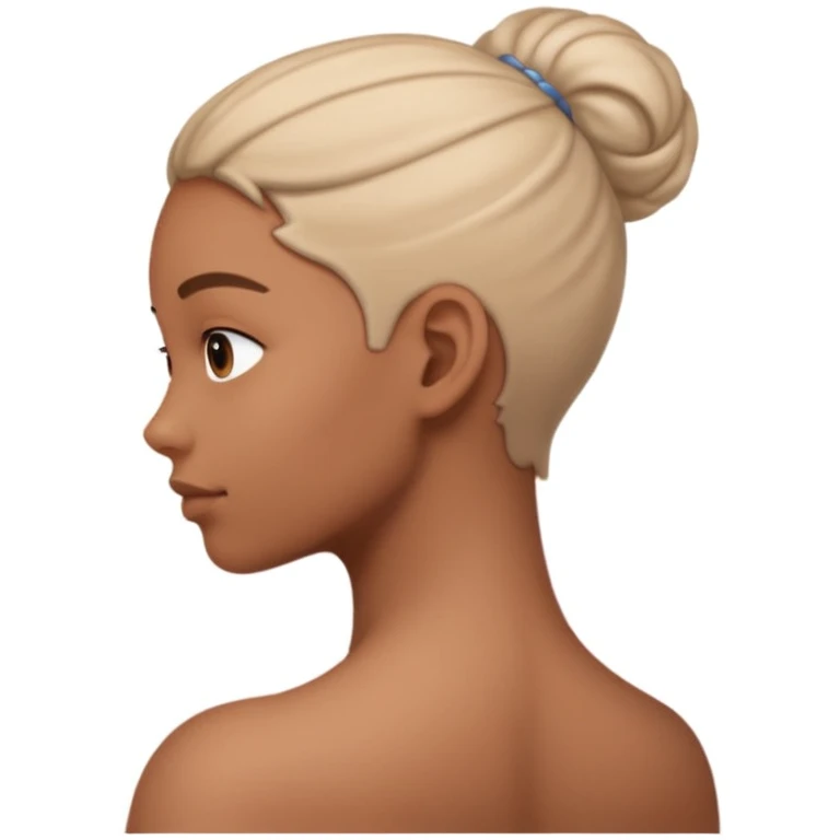 A person looking behind them, you only see their neck emoji